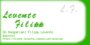 levente filipp business card